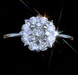 EFFECT 3Ct 100% Natural Diamond 14K White Gold Engagement Wedding Ring R38 Thumbnail