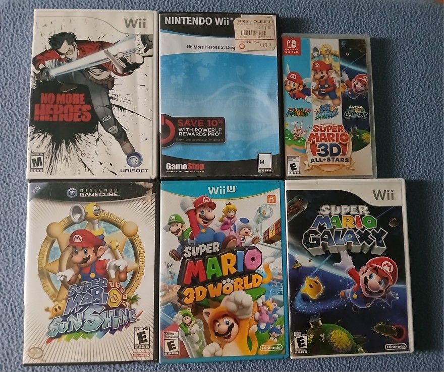 GameCube, PS2, Wii, PS3, PS4, and Switch Games