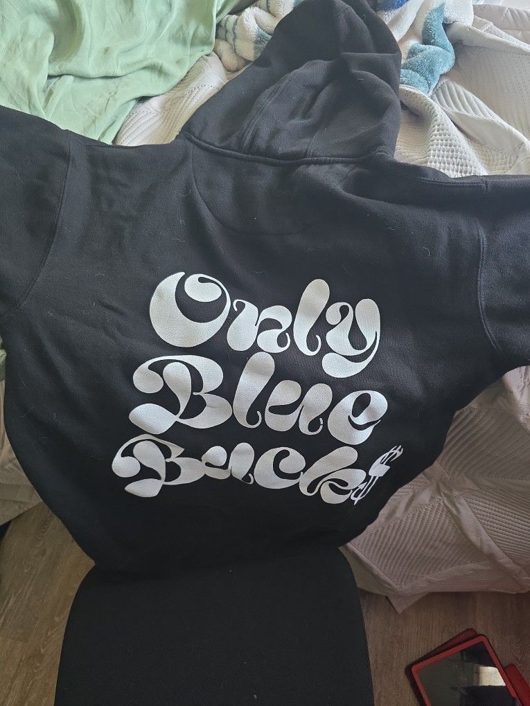 BLUE BUCKS ONLY HOODIE READ DESCRIPTION