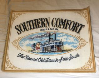 Southern Comfort Large Vintage Wall Rug Tapestry Mat 34” x 27” Bar Man Cave