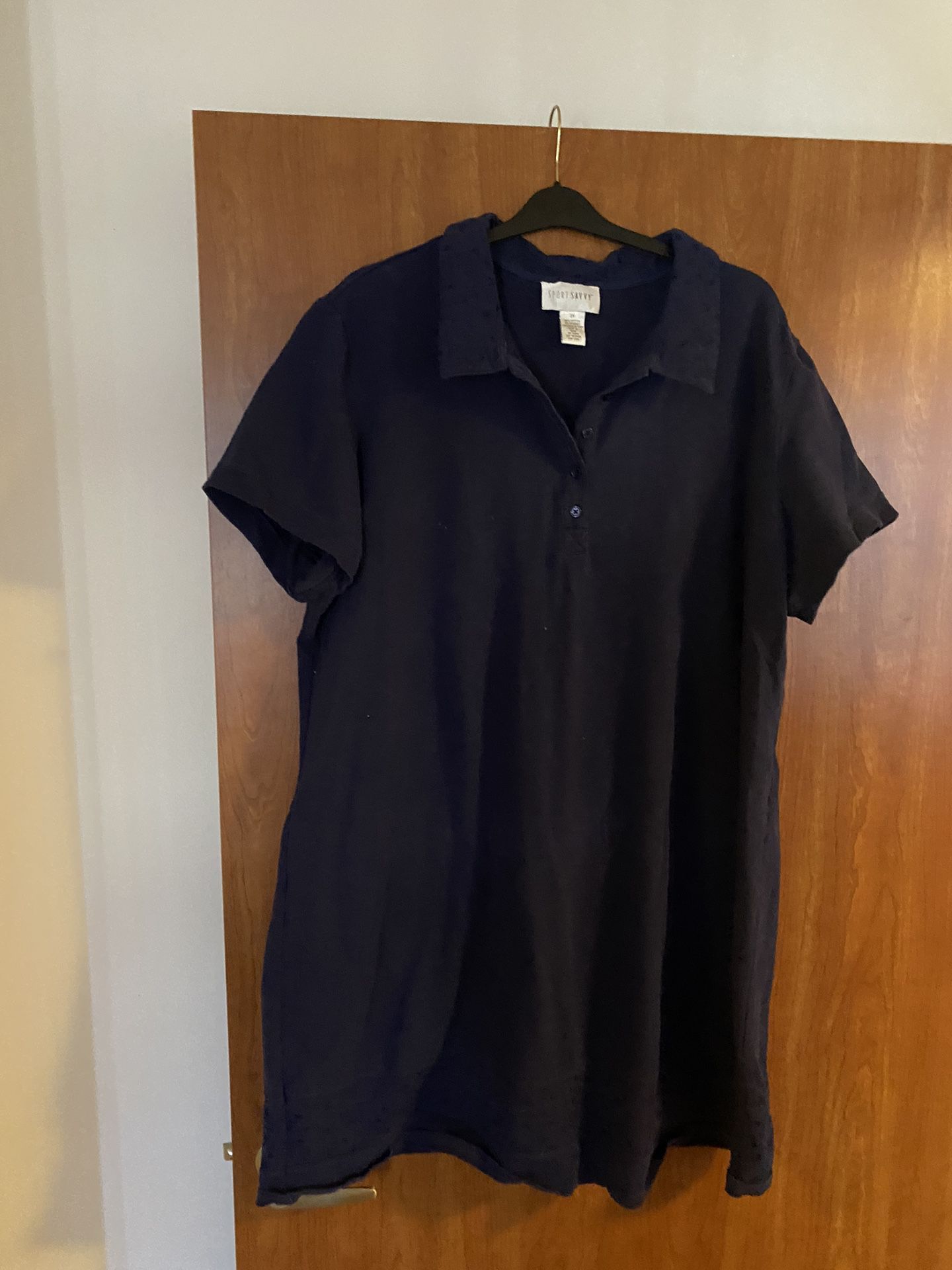 Sport Savvy Short Sleeve Tunic / Polo Mini Dress 3XL