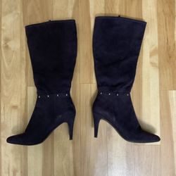 Purple Suede Boots