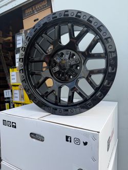 (Set-4) Full Throttle FT13 20x9 6x114.3 & 6x139.7 Black Machined 0mm Wheels Rims