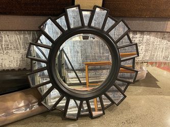 Geometric Sunburst Wall Hanging Mirror