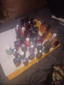 35 Nail polish bottles