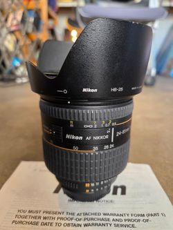 Nikon AF Nikkor 24-85mm f/2.8-4 D Macro Lens + B+W 72mm UV Filter & HB-25 Hood