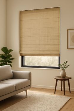 Tan Sun Roller Shade Curtain Window Shade Cordless Persiana 