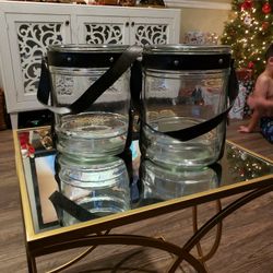 Large Glass Candle Holders