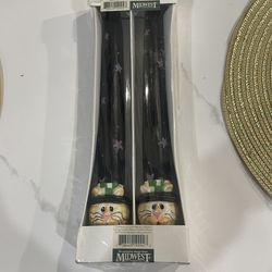 Eddie Walker Midwest of Cannon Falls Cat taper candles set of 2 brand new