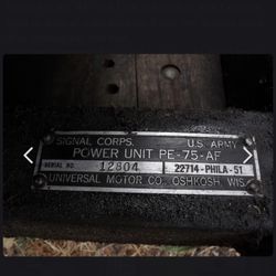 Old Military Generator - $200