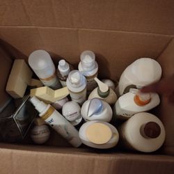 Box Full Of Beauty Supplies. 