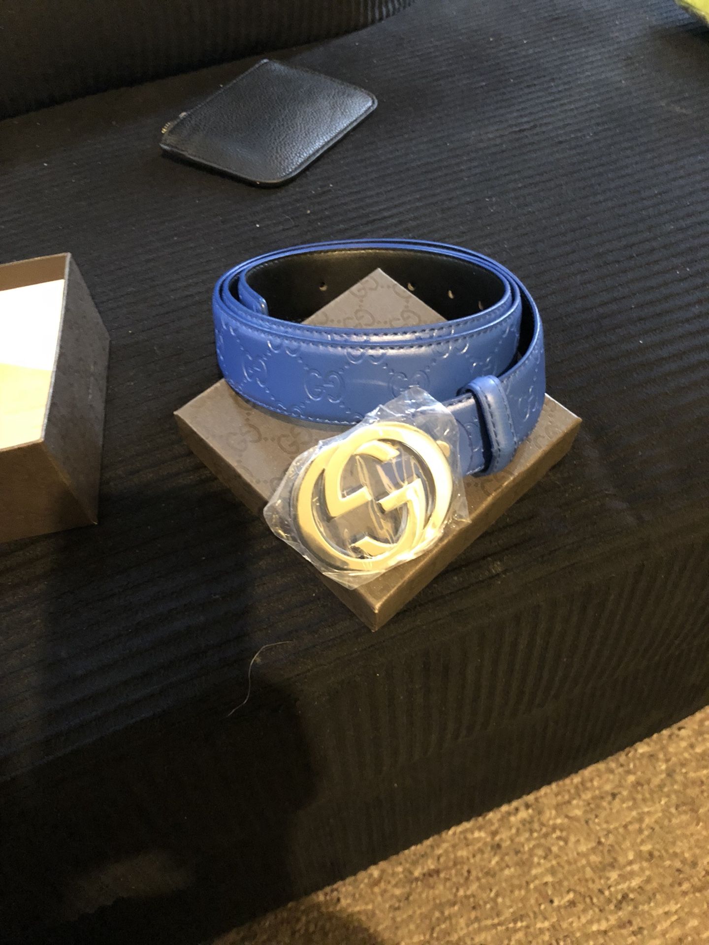 Gucci Blue Monogram Belt for Sale in Chula Vista, CA - OfferUp