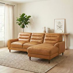 GENUINE LEATHER SECTIONAL