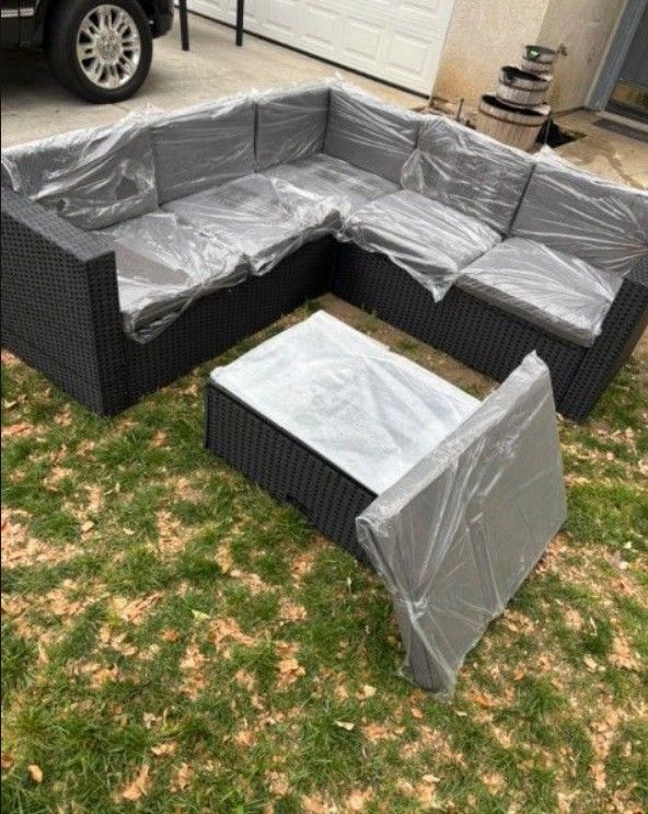 Black And Gray Patio Furniture Set Brand New Patio Furniture 🚚🆕🚚🆕
