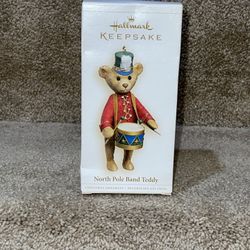 Hallmark North Pole Band Teddy Bear Soldier Keepsake Ornament Dated 2006