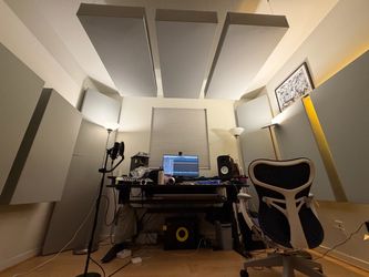 Custom Light Grey Acoustic Panels