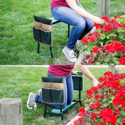 
Gardening Kneeling Bench with Tool Pouches