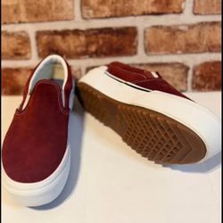 Vans Burgandy platform slip on shoes women’s size 8 men’s size 6.5