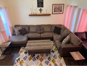 Ashley Furniture - Chocolate Sectional Sofa for Sale!