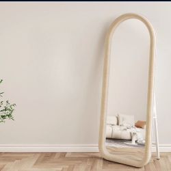 Arched Full Length Mirror, Floor Mirror with Stand, Arched Wall Mirror Full Length, Large Standing Mirror Full Length, Wall-Mounted Mirror for Bedroom