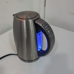 Perfect Temp 7 Cup Silver Cordless Electric Kettle

