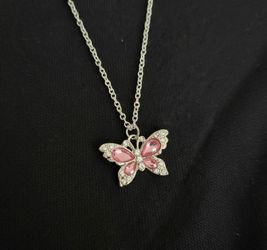 Pink Butterfly necklace