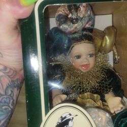 Baby porcelain doll in box
