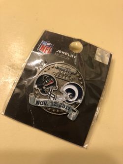 Los Angeles Rams vs Texans NFL Game day pin