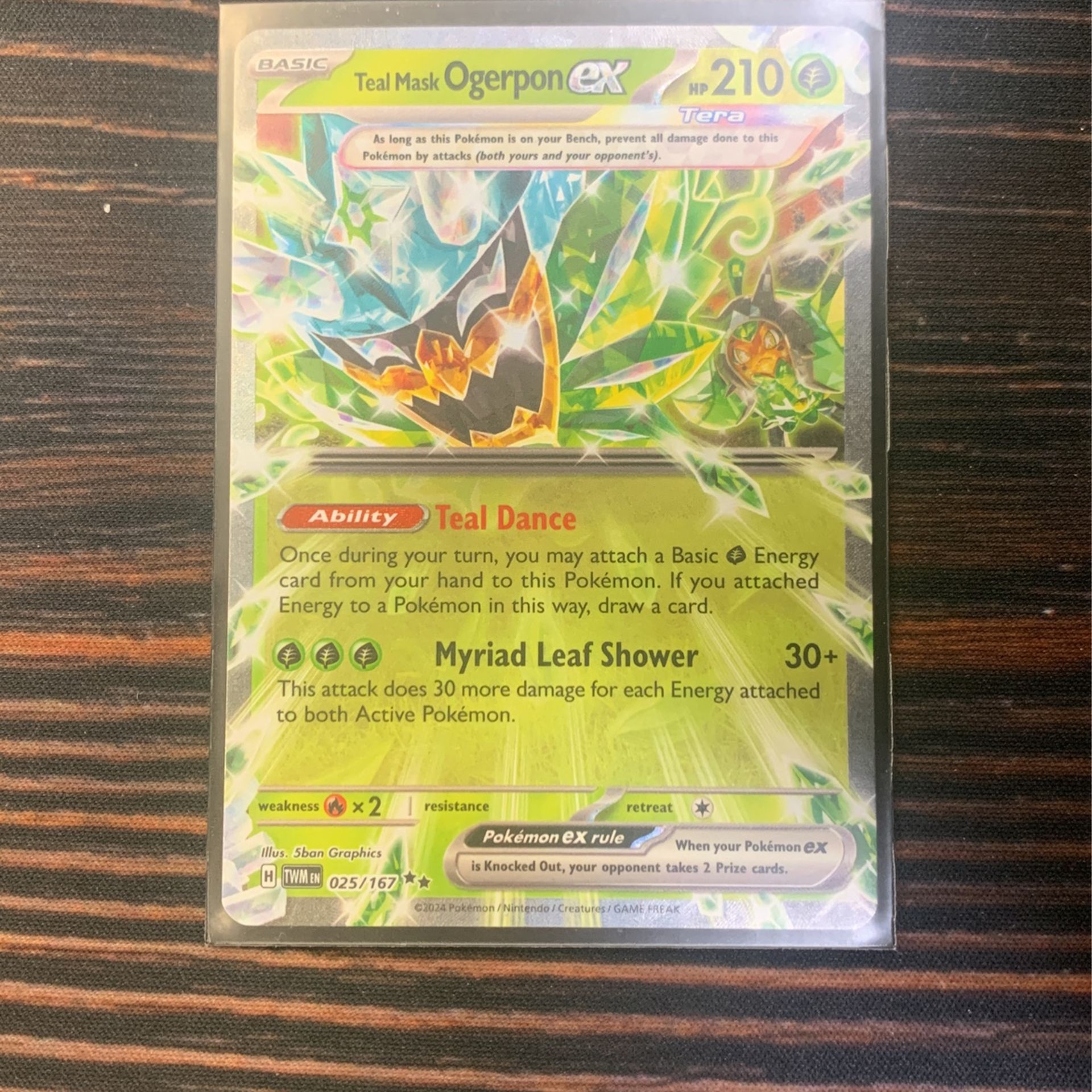 Teal Mask Ogerpon ex - 025/167 - SV06: Twilight Masquerade (TWM) Pokemon Card Single