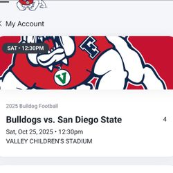 San Diego vs Fresno St game 10/25 12:30pm