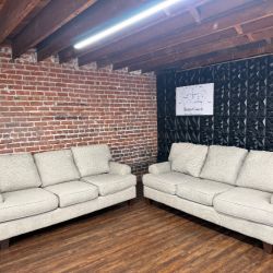 Delivery Available gray matching sofa couches