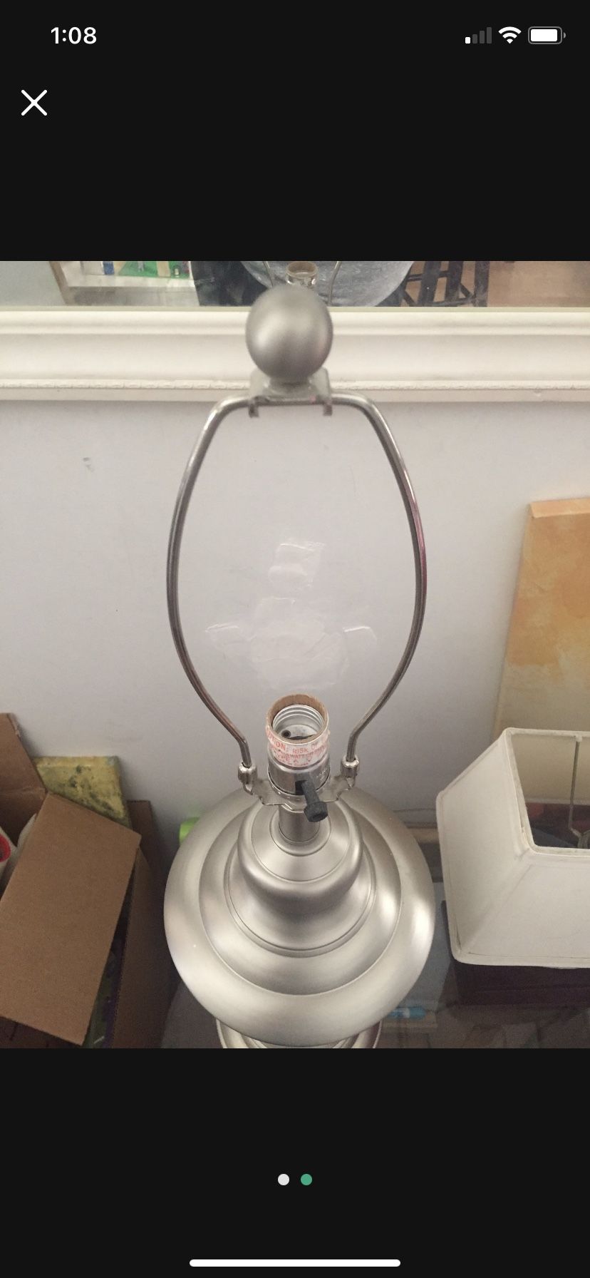 Silver Lamp Base