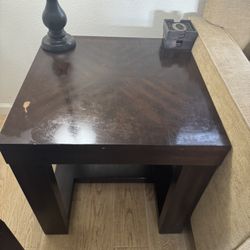 Cappuccino wood end tables
