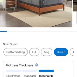 Queen Mattress – Extra Firm, High Profile – Like New 