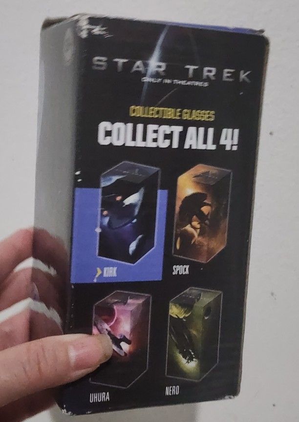 Star Trek KIRK Collectible Glass Cup BNIB