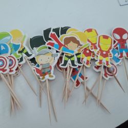 New Superhero Marvel Cupcake Topper