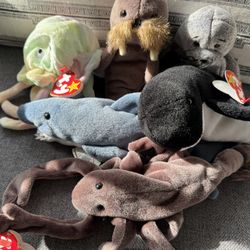 TY Beanie Baby Marine Animals