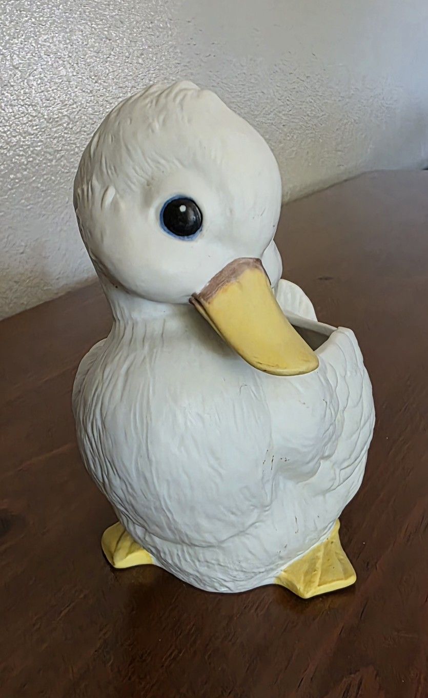 Vintage Porcelain Napco Sweet Baby Duck Planter