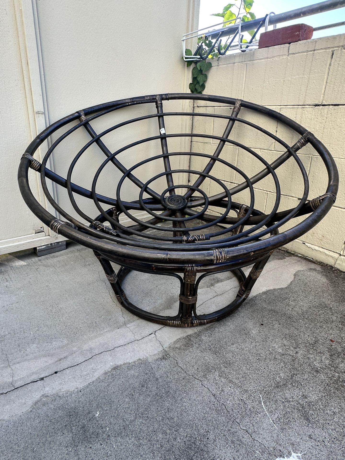 World Market Dark Wood Papasan Bowl Chain