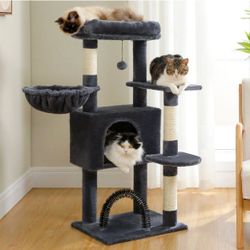 BRAND NEW IN BOX. CPAWZ Road 42" All-in-One Multi-Level Cat Tree Tower in Dark Gray.