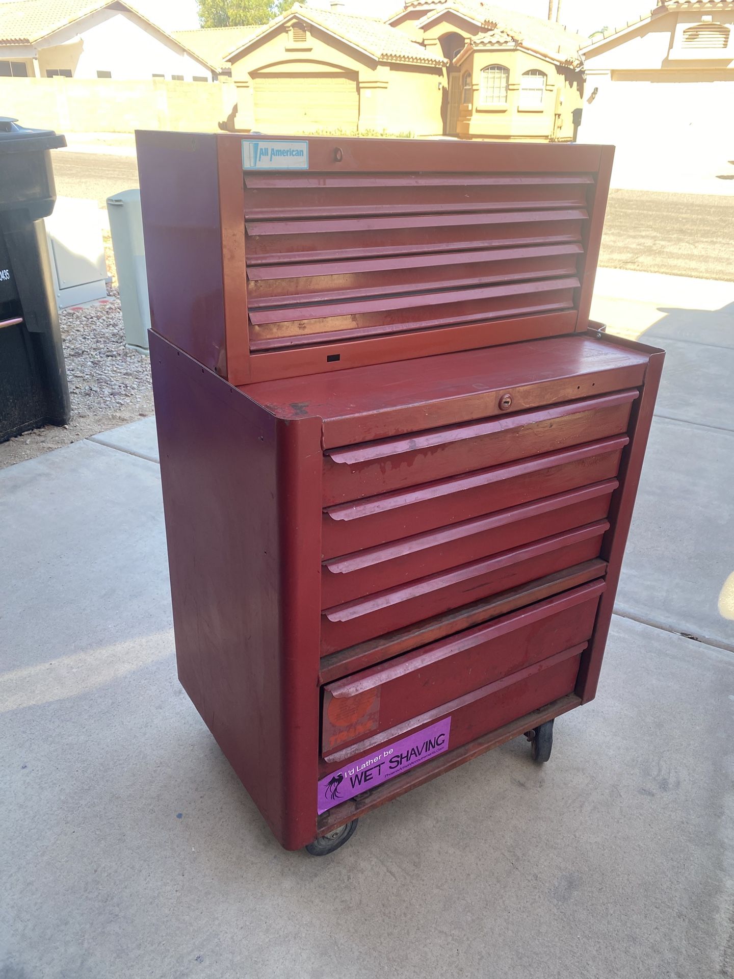 Red Tool Box 42”H 26.5”W 18”D For Sale