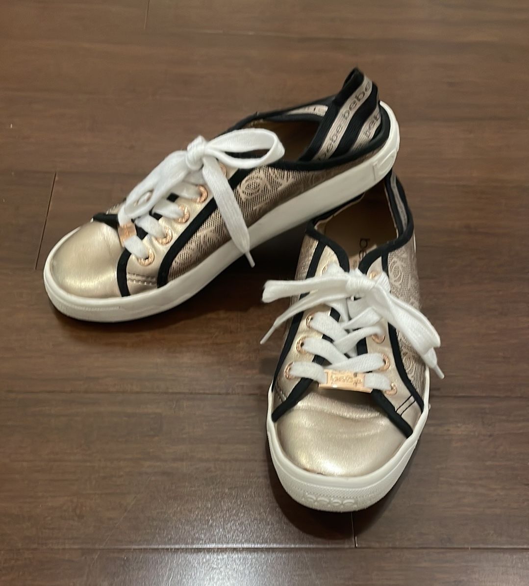 Bebe Sport Dacia Gold and Black Women's Sneakers