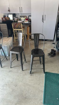 3 Barstools Dark Copper Brown Color