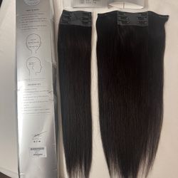 The Hair Shop - 18” Clip-Ins - #1B Natural Black *READ DESCRIPTION*