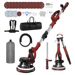 Drywall Sander with Vacuum Dust Collector, 1200W 5 Variable Speed (contact info removed)RPM Upgraded Popcorn