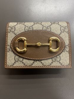 Gucci Horsebit 1955 GG Supreme Small Wallet With Entrupy