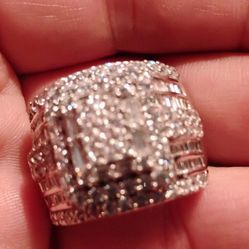 New 925.Silver CZ Ring Bling Bling 