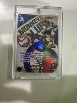 DODGERS X ONE PIECE COLLAB PROMO CARD MONKEY D. LUFFY 07/03/25 OPTCG