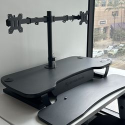 PowerPro Electric Standing Desk Converter With USB Charging