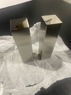 American Metalcraft SPDX33 2 oz Salt & Pepper Shaker Set - Stainless Steel, 3 3/4"H